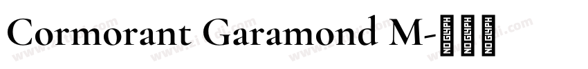 Cormorant Garamond M字体转换